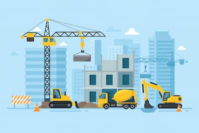 Schematyczna grafika biura budowy