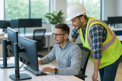 Grafika symbolizująca nadzór над inwestycją